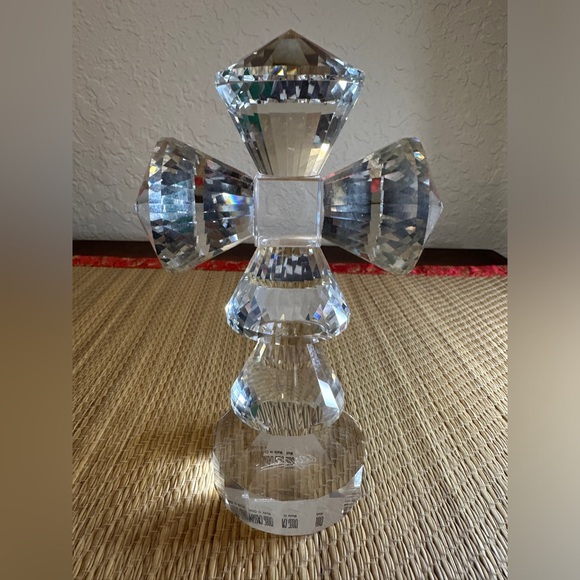 Oleg Cassini 6" CRYSTAL CROSS PAPERWEIGHT Signed - Picture 11 of 11